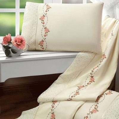 Jogo Cama Lençol Bristol Queen 4 Peças Palha