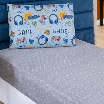 Jogo Cama Lençol Fantasy Solteiro Infantil Microfibra 2 Peças - Games