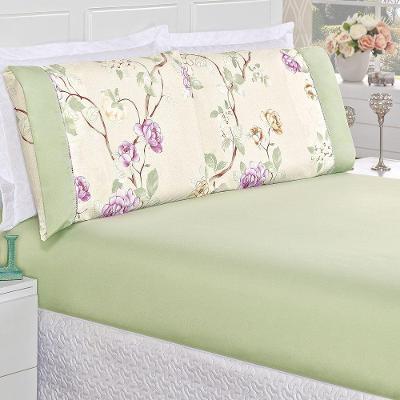 Jogo De Cama Naturale Casal Queen 3 Peças Palha Verde
