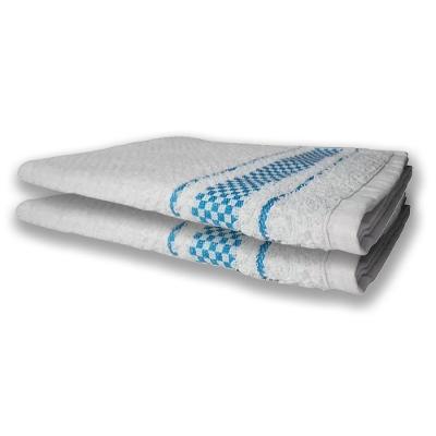 2 Panos De Prato Atoalhado Felpudo 370G/M² Premium Azul