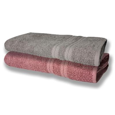 2 Toalhas Super Felpudas Grande E Grossa Algodão 80x150 Cinza+rosê.