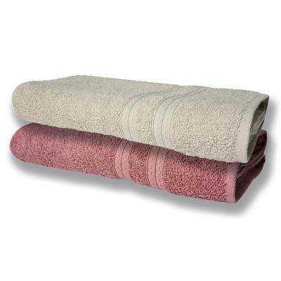 2 Toalhas Super Felpudas Grande E Grossa Algodão 80x150 Bege+rosê