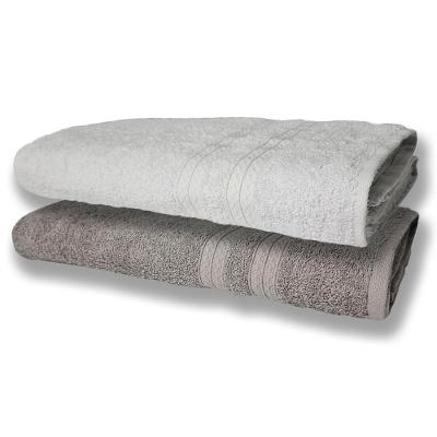 2 Toalhas Super Felpudas Grande E Grossa Algodão 80x150 Branco+cinza.
