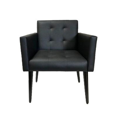 Poltrona Luca Plus Ideal Sala De Recepção Em Tecido Sintético - Preto - Cor: Preto
