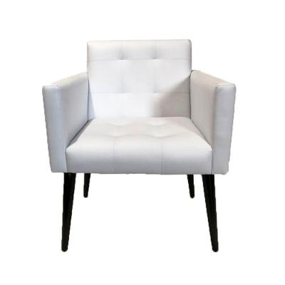 Poltrona Luca Plus Ideal Sala De Recepção Em Tecido Sintético - Branco - Cor: Branco