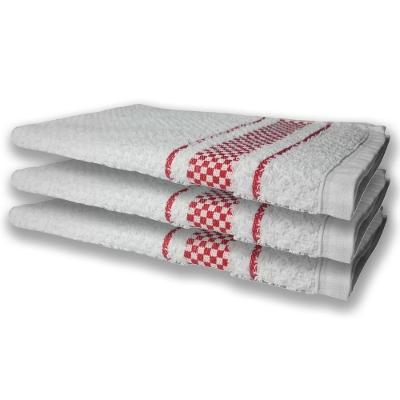 3 Panos De Prato Atoalhado Felpudo 370G/M² Premium Vermelho