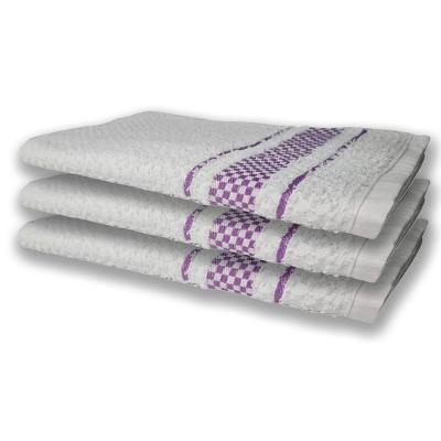 3 Panos De Prato Atoalhado Felpudo 370G/M² Premium Roxo