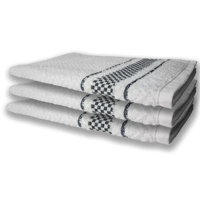 3 Panos De Prato Atoalhado Felpudo 370G/M² Premium Preto