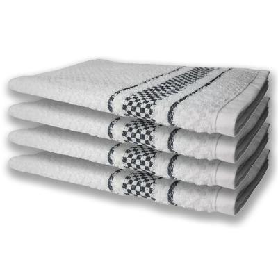 4 Panos De Prato Atoalhado Felpudo 370G/M² Premium Preto