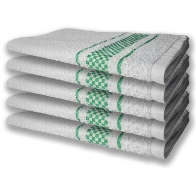 5 Panos De Prato Atoalhado Felpudo 370G/M² Premium Verde