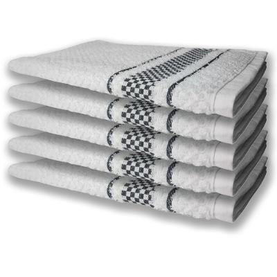 5 Panos De Prato Atoalhado Felpudo 370G/M² Premium Preto
