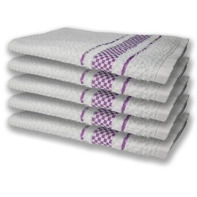 5 Panos De Prato Atoalhado Felpudo 370G/M² Premium Roxo