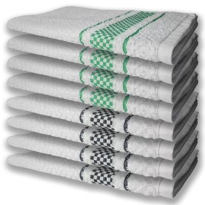 8 Panos De Prato Atoalhado Felpudo Premium 4 Verde 4 Preto