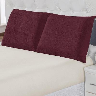 Fronha Par Inverno Manta Flannel 2 Peças - Vinho