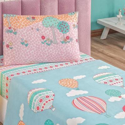 Jogo De Cama Solteiro Babel Em Microfibra 3 Pçs Kids Baloon