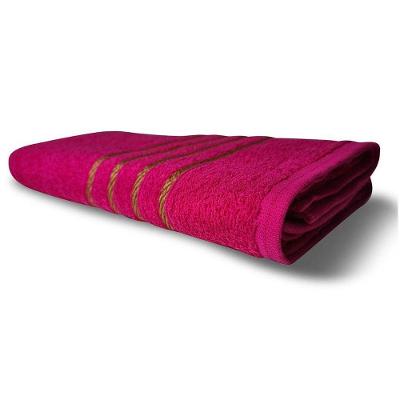 Jogo De Toalhas 2 Banho 2 Rosto 2 Piso - 6 Pçs Dubai 100% Algodão Rosa