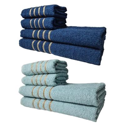 Kit 8 Toalhas Grandes Dubai 4 Banhos 4 Rostos Azul+verde Claro