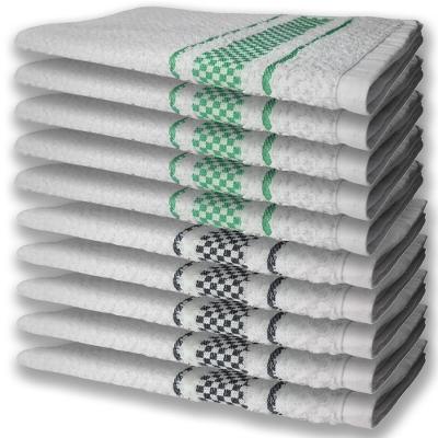 10 Panos De Prato Atoalhado Felpudo Premium 5 Verde 5 Preto