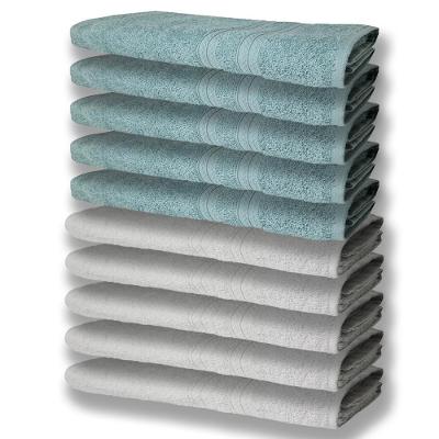 10 Toalhas Grande E Grossa 5 Branco 5 Verde