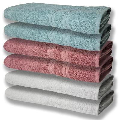6 Toalhas Grande E Grossa Branco Rose Cinza