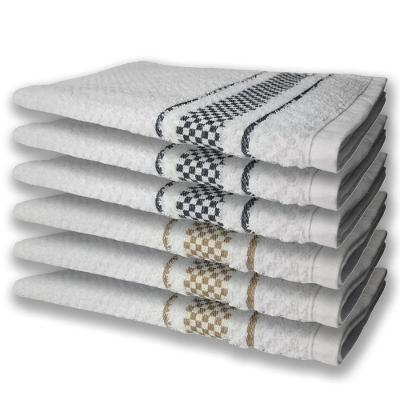6 Panos De Prato Atoalhado Felpudo Premium Preto+Marrom