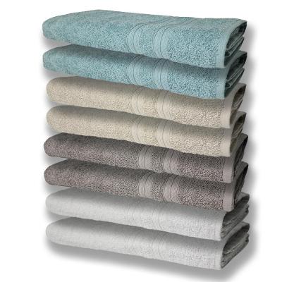 8 Toalhas Grande E Grossa 2 Branco 2 Cinza 2 Bege 2 Verde