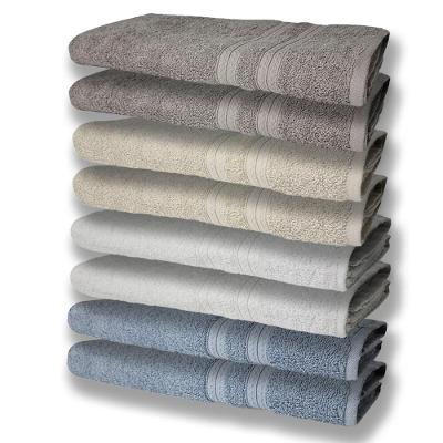 8 Toalhas Grande E Grossa 2 Azul 2 Branco 2 Bege 2 Cinza