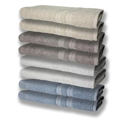 8 Toalhas Grande E Grossa 2 Azul 2 Branco 2 Cinza 2 Bege