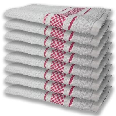 8 Panos De Prato Atoalhado Felpudo Rosa
