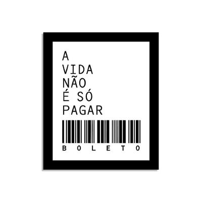 Quadro Boleto 24cmx28,5cm - Cria Arte Laser Preto