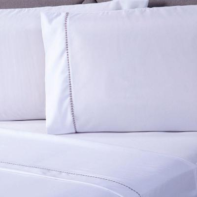 Jogo De Cama Liso Branco Solteiro 3 Pçs Micropercal 180 Fios