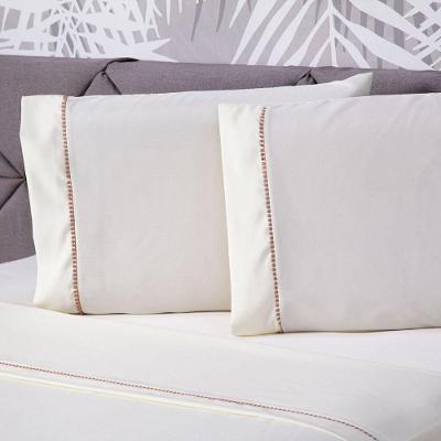 Jogo De Cama Liso Palha Queen 04 Pçs Micropercal 180 Fios