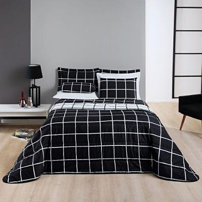 Kit Cobre Leito Casal 200 Fios 3 Peças Preto