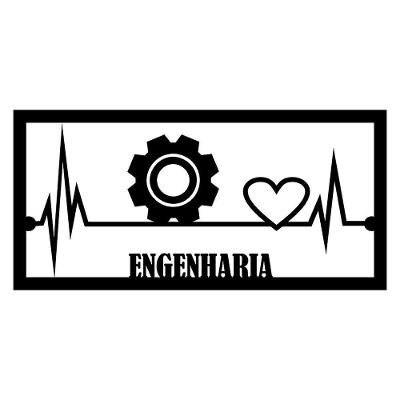 Quadro Engenharia 60cmx29cm-cria Arte Laser Preto