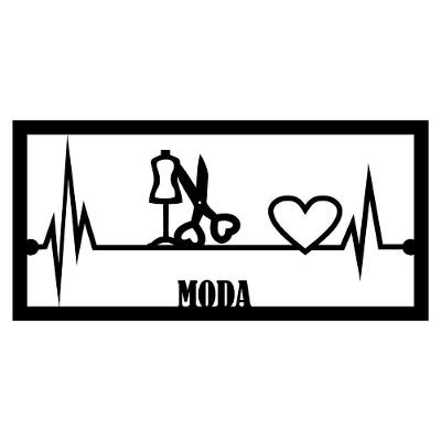 Quadro Moda 60cmx29cm-cria Arte Laser Preto