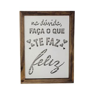 Quadro Personalizado Em Pinus E Mdf (32x23,5x3,5) Na Dúvida Faça Oque Você...