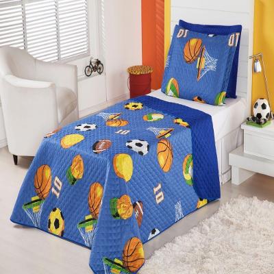 Cobre Leito Infantil Futebol Enxovais Aquarela 2 Peças