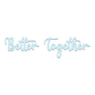 Arte Better Together 60cmx14,5cm - Cria Arte Laser Azul Claro