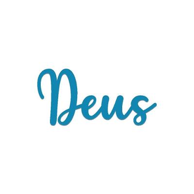 Arte Deus 27,5cmx13cm - Cria Arte Laser Azul