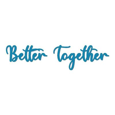 Arte Better Together 60cmx14,5cm - Cria Arte Laser Azul