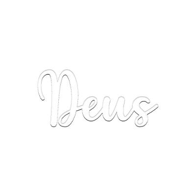 Arte Deus 27,5cmx13cm - Cria Arte Laser Branco