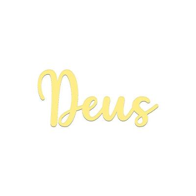 Arte Deus 27,5cmx13cm - Cria Arte Laser Amarelo