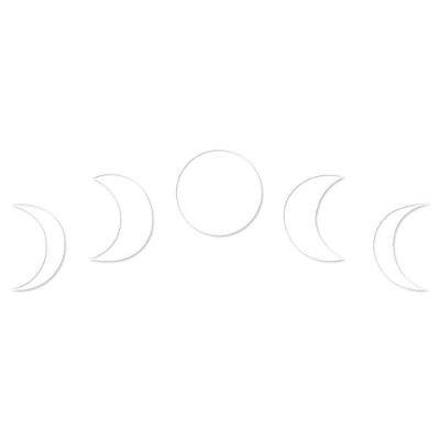 Arte Fases Da Lua 80cmx16cm- Cria Arte Laser Branco