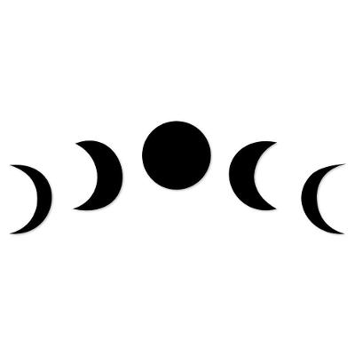 Arte Fases Da Lua 80cmx16cm- Cria Arte Laser Preto