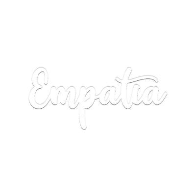 Arte Empatia 35cmx16cm - Cria Arte Laser Branco