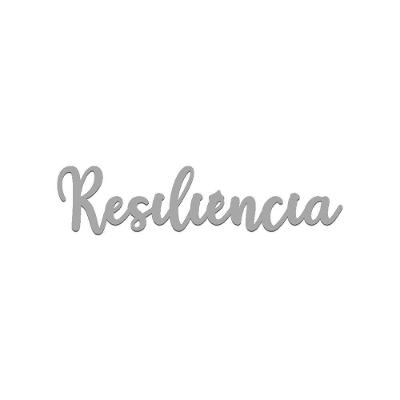 Arte Resiliência 38cmx9cm - Cria Arte Laser Cinza Claro