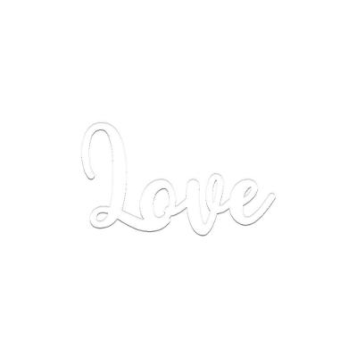 Arte Love 25,5x15cm - Cria Arte Laser Branco