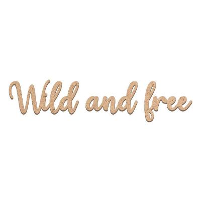 Arte Wild And Free Mdf Cru 60cmx13,5cm - Cria Arte Laser Cru