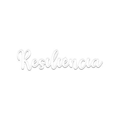 Arte Resiliência 38cmx9cm - Cria Arte Laser Branco