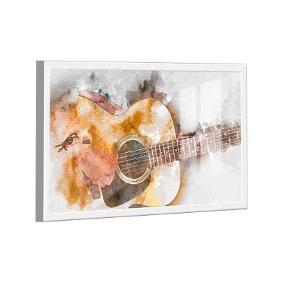 Quadro Arte Violão Aquarela -- Br Artes